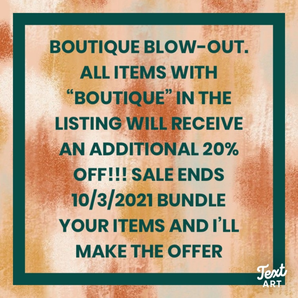 Boutique Sale, 20% off Boutique Items